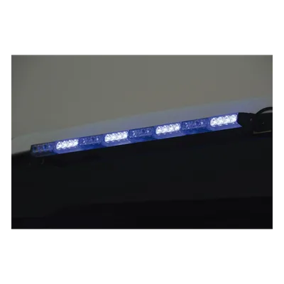 Barra de Luz de Advertencia / 8 Módulos / LED Gen III Alta Potencia / Rojo/Azul / 75 cm / 10-16 VCC / 3 A Máx.