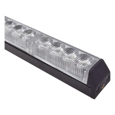 Barra de Luz de Advertencia / 8 Módulos / 32 LED Gen III / Ámbar / 75 cm / 10-16 VCC / 3 A Máx.
