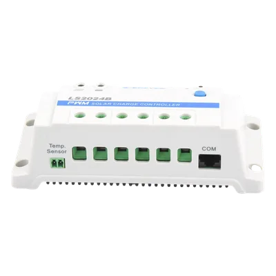 Controlador Solar PWM / 20 A / 12/24 VCC / RS-485 / Baterías Gel-AGM-Selladas / Parámetros Configurables