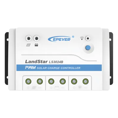 Controlador de Carga Solar PWM / 30 A / 12/24 VCC Auto / RS-485 / Baterías Gel-AGM-Selladas / Parámetros Configurables