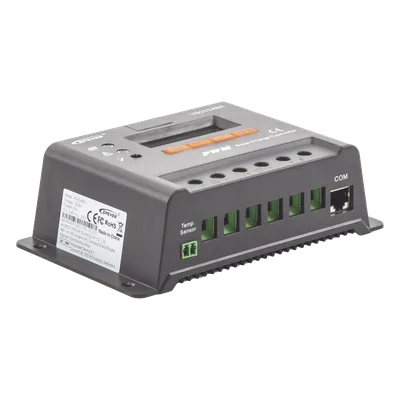 Controlador de Carga Solar PWM / 12/24V / 20A / Display LCD / RS485 Modbus / 32-bit MCU
