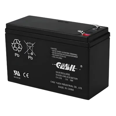 Batería recargable SLA / 12 V / 7 Ah / Terminales tipo faston T1-T2 / Respaldo de energía
