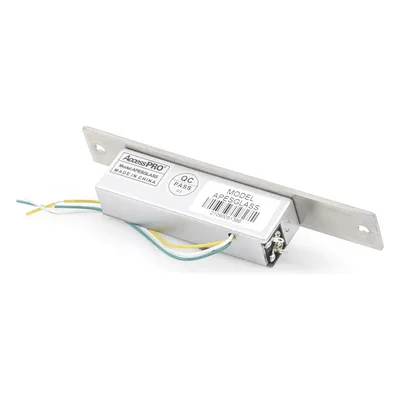 Contrachapa Electromagnética para Puerta de Vidrio / Fail Safe / 500 kg / 12-24 VCC / Vidrio 12-15 mm / 6.3 x 1 x 1.2 in
