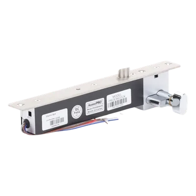 Cerradura Eléctrica de Perno Deslizable / Fail Secure / 12 VCC / Perno 16 mm / 500,000 Ciclos / -20°C a 60°C / LED Integrado