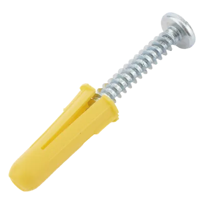 Kit de Fijación / 20 Taquetes de 1" (25.4 mm) / 20 Tornillos 8 mm x 1" (25.4 mm) / Doble Expansión / Carga 50 kg / Polietileno HDPE