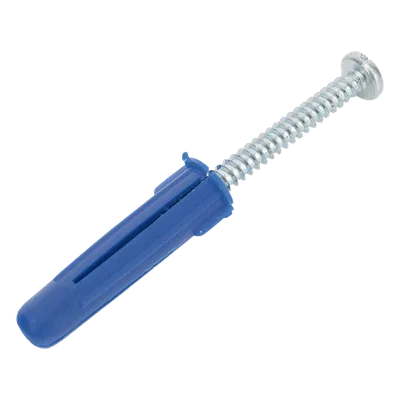 Kit de Fijación / 6 Taquetes de Expansión Doble 2" (50.8 mm) / 6 Tornillos 12 mm x 2" (50.8 mm) / Carga 140 kg / Azul