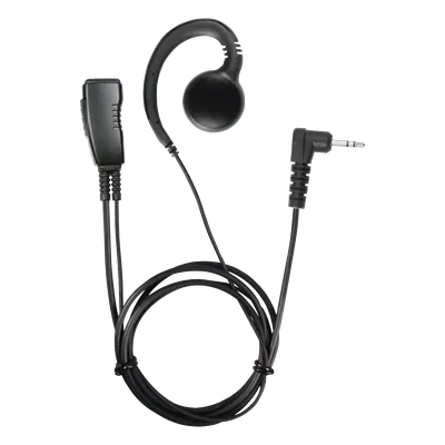 Micrófono de Solapa / Estilo Gancho / Cable 30' (76cm) / Kevlar / PTT / 1-Pin Motorola