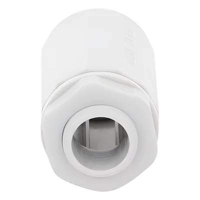 Conector de Tubería Rígida a Caja / PVC Auto-extinguible / 16 mm / IP65 / -24°C a 60°C / Libre de Halógenos