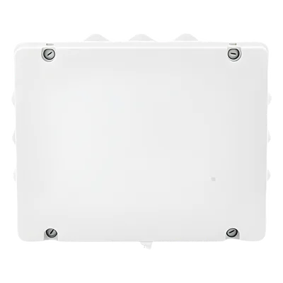 Caja Estanca de PVC Para Derivación y Conexión, 12 Entradas, Tapa Atornillada, 380x300x120 mm (Área interna), Uso Exterior IP55, Material que no Propaga el Fuego y Libre de Hálogenos