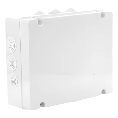Caja Estanca de PVC Para Derivación y Conexión, 12 Entradas, Tapa Atornillada, 380x300x120 mm (Área interna), Uso Exterior IP55, Material que no Propaga el Fuego y Libre de Hálogenos