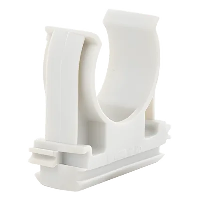 Soporte de Presión para Tubería / Diámetro 25 mm / PVC Auto-extinguible Libre de Halógenos / Montaje en Pared / Instalaciones de Telecomunicaciones y Seguridad