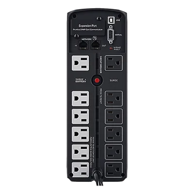UPS de 1500 VA/900 W, Topología Línea Interactiva, Entrada 120 Vca NEMA 5-15P, Onda Senoidal Pura, Tipo Torre, Con 10 Tomas NEMA 5-15R
