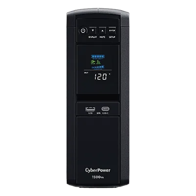 UPS de 1500 VA/900 W, Topología Línea Interactiva, Entrada 120 Vca NEMA 5-15P, Onda Senoidal Pura, Tipo Torre, Con 10 Tomas NEMA 5-15R