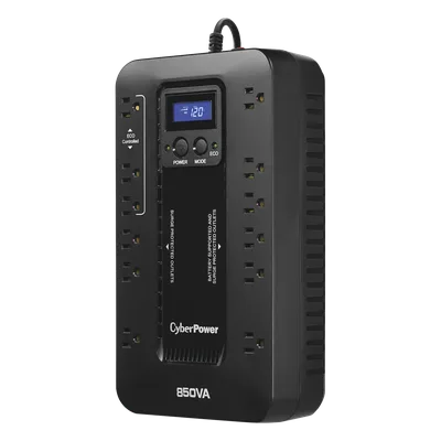 UPS de 850 VA/510 W, Topología Standby con Modo Ahorrador ECO, Entrada 120 Vca NEMA 5-15P, Con 12 Tomas NEMA 5-15R