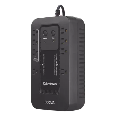 UPS de 350 VA/255 W, Topología Standby con Modo Ahorrador ECO, Entrada 120 Vca NEMA 5-15P, Con 8 Tomas NEMA 5-15R