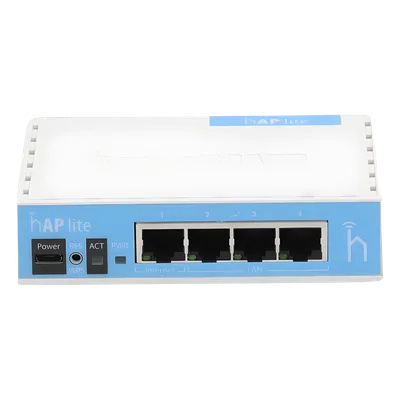 Punto de Acceso / 4 Puertos Fast Ethernet / Wi-Fi 2.4 GHz 802.11b/g/n / CPU 650 MHz / RouterOS L4