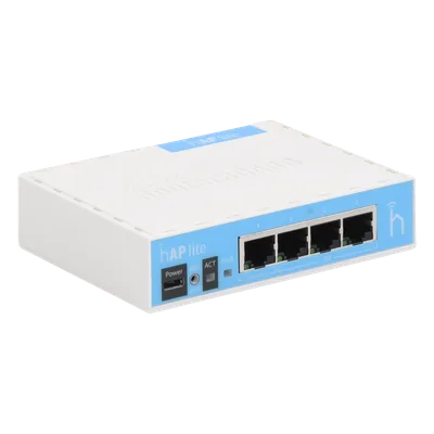 Punto de Acceso / 4 Puertos Fast Ethernet / Wi-Fi 2.4 GHz 802.11b/g/n / CPU 650 MHz / RouterOS L4