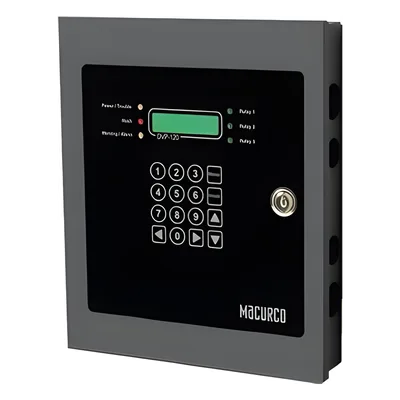 Panel Direccionable de Detección y Ventilación de Gases / 87 Detectores / 3 Zonas / LCD Externa / 3 Relevadores 10A / CO 0-200 ppm