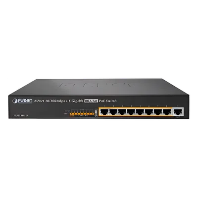 Switch no administrable de 8 Puertos PoE+ 100BaseTX + 1 Puerto 100/1000Base-T con 130W de Potencia Total