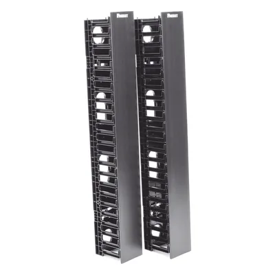 Organizador Vertical de Cables / Doble Cara / 45 RU / 5x12in / 4.9in Ancho / 6.9ft Altura / Negro