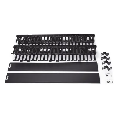Organizador Vertical de Cables / Doble Cara / 45 RU / 5x12in / 4.9in Ancho / 6.9ft Altura / Negro