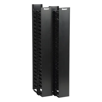 Organizador Vertical de Cables / Doble Cara / 45 RU / 5x12in / 4.9in Ancho / 6.9ft Altura / Negro