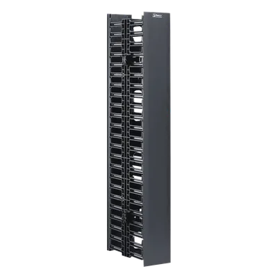 Organizador Vertical de Cables / Doble Cara / 45 RU / 5x12in / 4.9in Ancho / 6.9ft Altura / Negro
