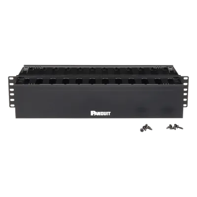 Organizador de Cables Horizontal / Doble Frontal y Posterior / 2UR / 19in / ABS