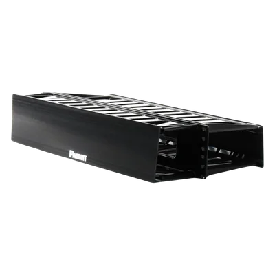 Organizador de Cables Horizontal / Doble Frontal y Posterior / 2UR / 19in / ABS