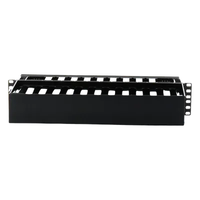 Organizador de Cables Horizontal / Doble Frontal y Posterior / 2UR / 19in / ABS