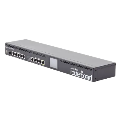 Router Board, CPU 1 Núcleo, 5 Puertos Gigabit, 5 Puertos Fast, 1 Puerto SFP, Licencia Nivel 5 y montaje en Rack