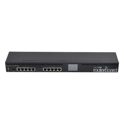 Router Board, CPU 1 Núcleo, 5 Puertos Gigabit, 5 Puertos Fast, 1 Puerto SFP, Licencia Nivel 5 y montaje en Rack