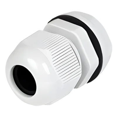 Conector Tipo Glándula / Plástico Gris / Cable 10 a 14 mm / Rosca 22 mm (7/8")