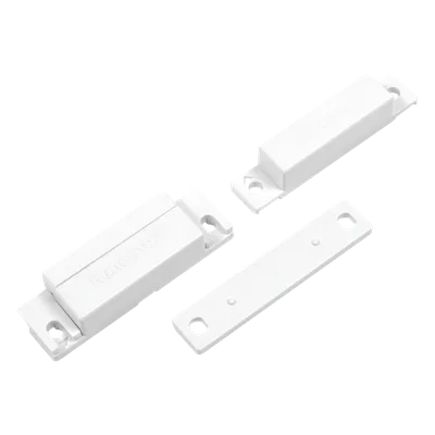 Contacto Magnético de Superficie / Normalmente Cerrado / Gap 32 mm (1-1/4 pulg) / 300 mA a 30 VDC / Color Blanco