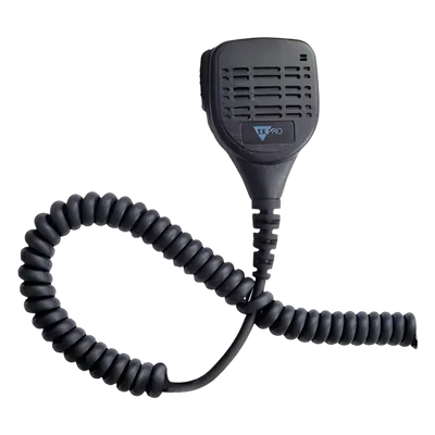 Micrófono-Bocina Portátil / Impermeable IP55 / Cancelación de Ruido / Cable PU Reforzado con Kevlar / Pinza Giratoria 360° / Jack 3.5 mm