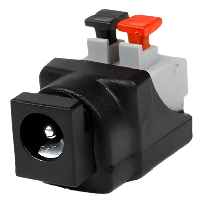 Adaptador de Alimentación DC / Jack 3.5 mm Hembra Polarizado / 12 Vcc / Terminales Push / Calibre 18
