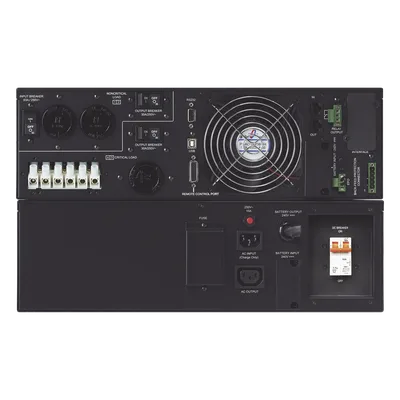 UPS de 10000 VA/9000 W, Online Doble Conversión, 200 - 240 Vac de Entrada, 200 - 240 Vac de Salida, Terminal Hardwired, Onda Senoidal Pura, Torre o Rack de 6 UR, Con 3 Tomas NEMA L6-30R
