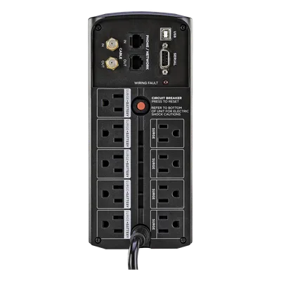 UPS de 850 VA/510 W, Topología Línea Interactiva, Entrada 120 Vca NEMA 5-15P, Tipo Mini Torre, Con 9 Tomas NEMA 5-15R