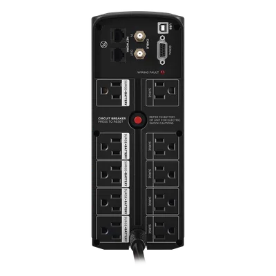 UPS de 1500 VA/900 W, Topología Línea Interactiva, Entrada 120 Vca NEMA 5-15P, Tipo Torre, Con 8 Tomas NEMA 5-15R