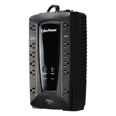 UPS de 750 VA/450 W, Topología Línea Interactiva, Entrada 120 Vca NEMA 5-15P, Tipo Gabinete Compacto, Con 12 Tomas NEMA 5-15R