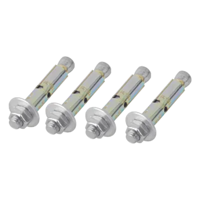 Kit de 4 Piezas de Taquete Tipo Barrenancla con Tornillo de 3/8" X 3" con Taquete de 1/2".