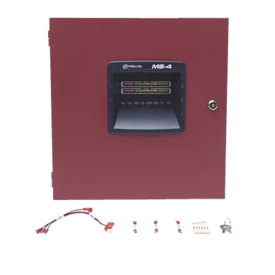 Panel convencional de detección de incendio / 4 zonas IDC / 2 NAC 24 VCC 2.5 A / Compatible i3 / UL, MEA, CSFM / 120 VCA