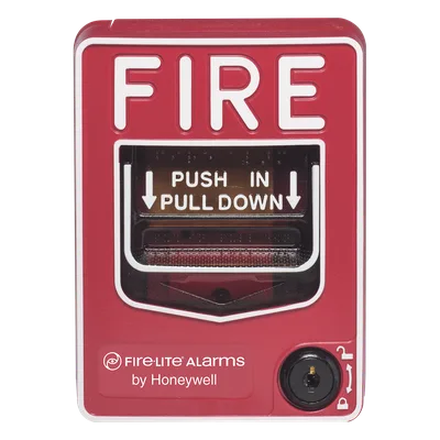 Estación Manual de Alarma Contra Incendio / Doble Acción / Cerradura con Llave / Montaje en Superficie o Empotrado / UL 38