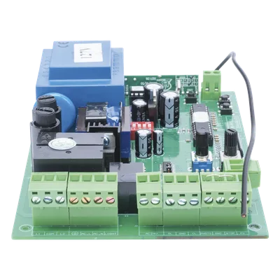 Tarjeta de Control Electrónico / Motor Corredizo 1200 RPM / Pantalla LCD / Conectividad Inalámbrica / IP44 / 110-120 VCA