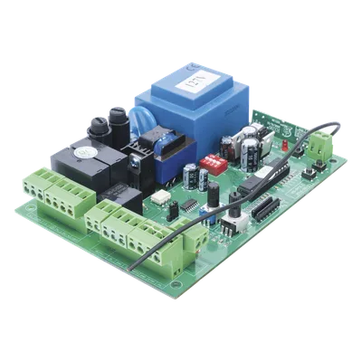 Tarjeta de Control Electrónico / Motor Corredizo 1200 RPM / Pantalla LCD / Conectividad Inalámbrica / IP44 / 110-120 VCA