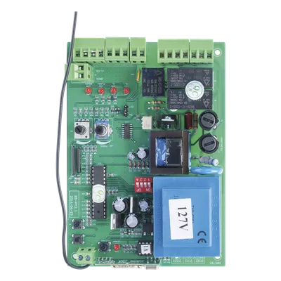 Tarjeta de Control Electrónico / Motor Corredizo 1200 RPM / Pantalla LCD / Conectividad Inalámbrica / IP44 / 110-120 VCA