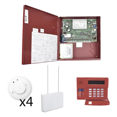 Kit Panel VISTA-32FB / Intrusión e Incendio / 32 Zonas Cableadas-Inalámbricas-V-Plex / 2 Particiones / Receptor 5881ENH / 4 Detectores 5806W3