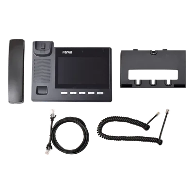 Teléfono IP Ejecutivo Para 6 Líneas SIP con Video Conferencia HD720, Pantalla Multi-Touch, Voz HD y Conferencia de 10 vías con Soporte Para PoE