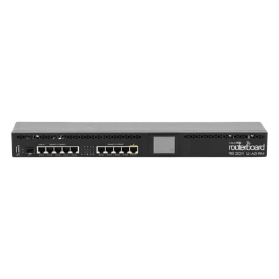 RouterBoard, CPU 2 Núcleos, 10 Puertos Gigabit Ethernet, 1 Puerto SFP, 1 GB Memoria, Licencia Nivel 5, Montaje Rack