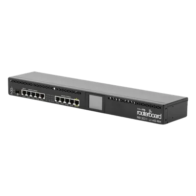 RouterBoard, CPU 2 Núcleos, 10 Puertos Gigabit Ethernet, 1 Puerto SFP, 1 GB Memoria, Licencia Nivel 5, Montaje Rack